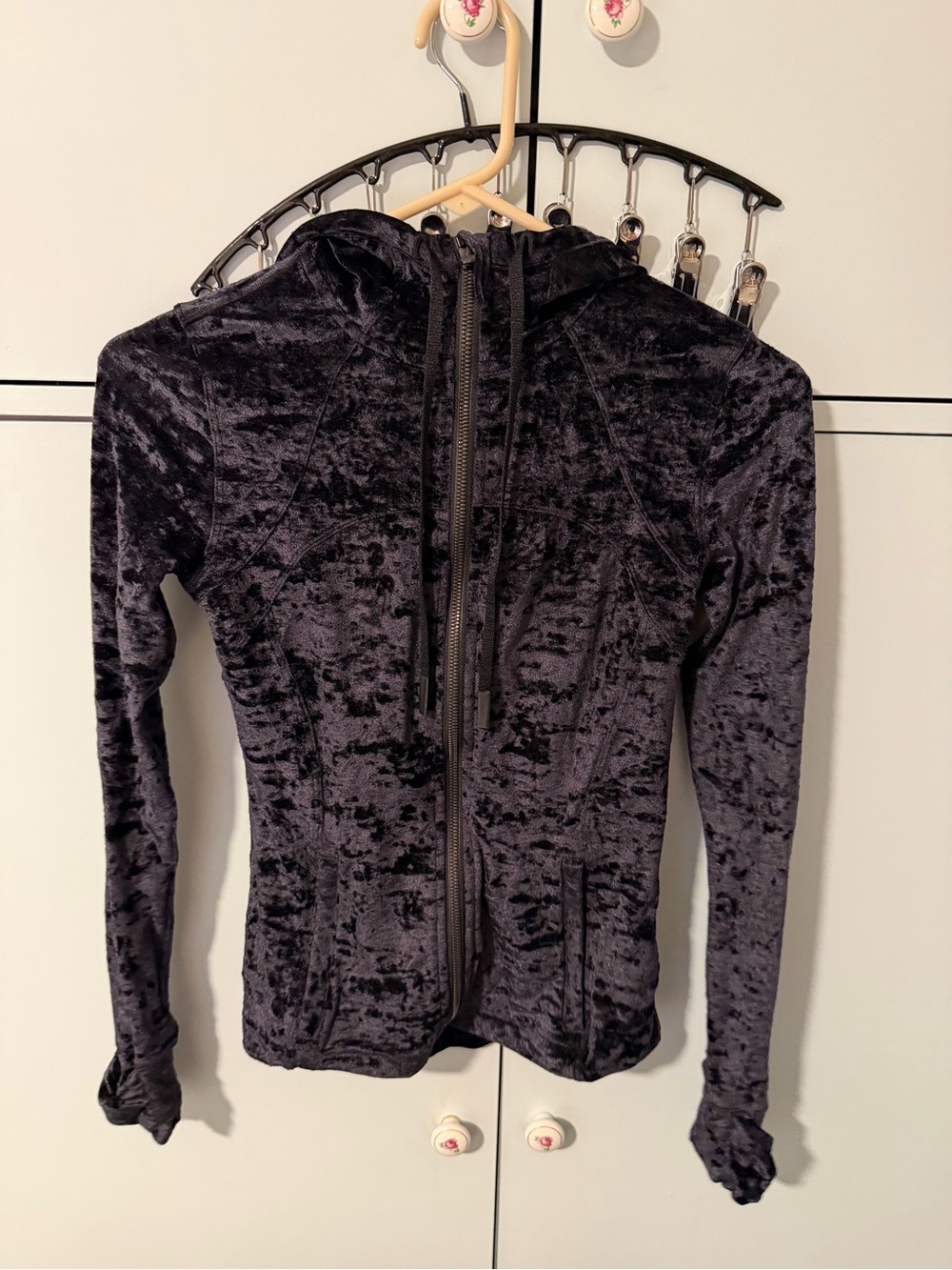 lululemon athletica Crushed Velvet Full-Zip Hoodie - Black